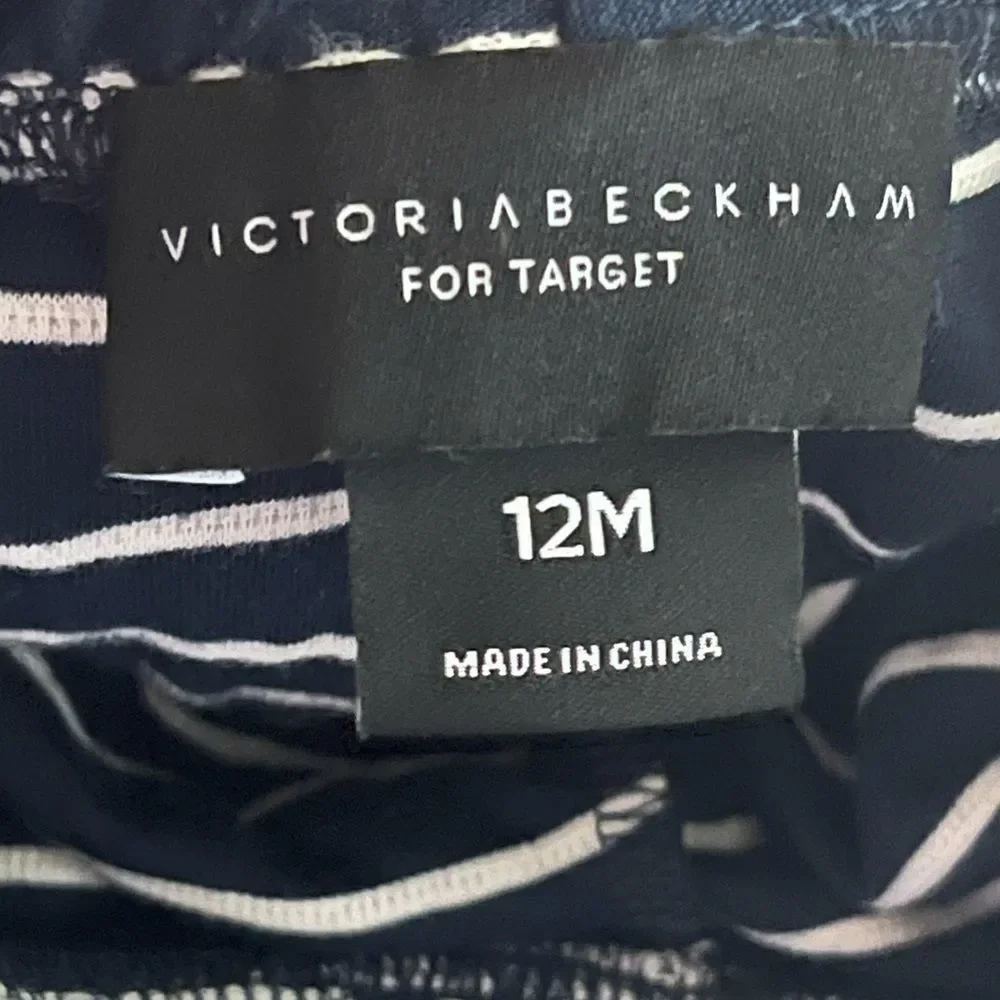 Kids Victoria Beckham Target Stripe Bumble Bee Peter Pan Collar Top & Pant Set - Picture 6 of 8